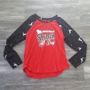 Red Sleigh All Day Xmas Long Sleeve